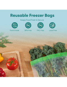 Bolsas Reutilizables de Congelador Lerine 26 Piezas 3.78L 2
