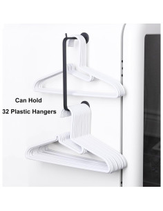 Soporte Magnético para Perchas LEVOSHUA - Organizador Negro, 2 Pzas 2