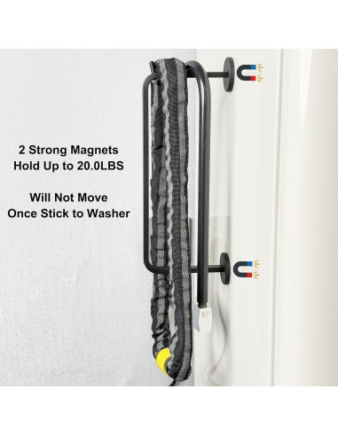 Soporte Magnético para Perchas LEVOSHUA - Organizador Negro, 2 Pzas