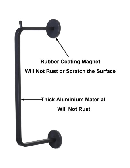 Soporte Magnético para Perchas LEVOSHUA - Organizador Negro, 2 Pzas Soporte Magnético para Perchas LEVOSHUA - Organizador Negro, 2 Pzas