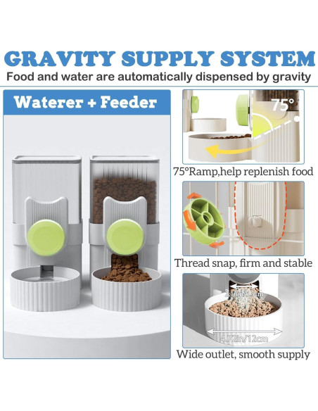 Alimentador Automático de Conejos Kathson 1.04L Verde