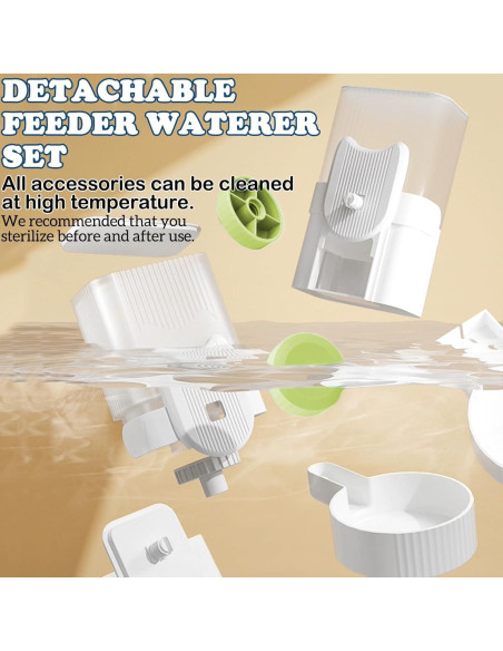 Alimentador Automático de Conejos Kathson 1.04L Verde