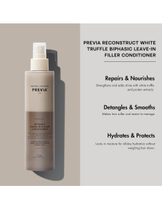 Spray Acondicionador Hidratante PREVIA 200ml Bifásico Trufa Blanca 2