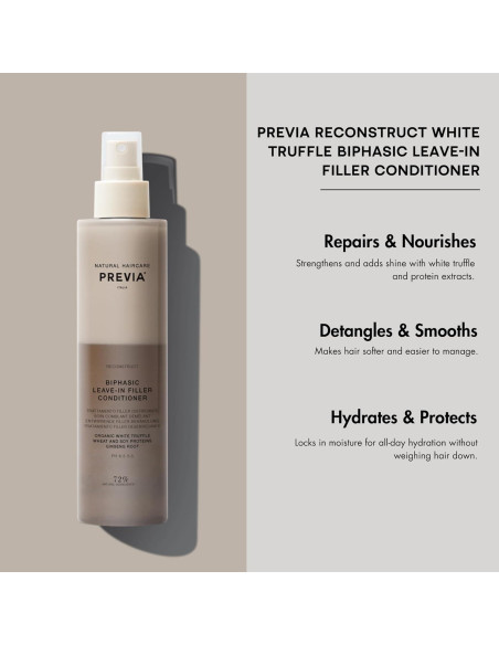 Spray Acondicionador Hidratante PREVIA 200ml Bifásico Trufa Blanca