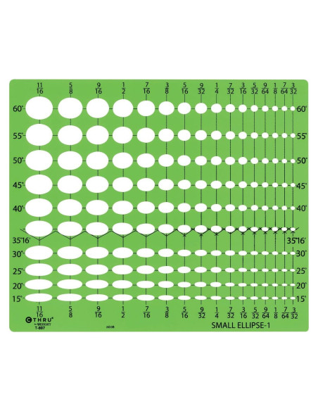Plantilla de Elipse Pequeña Westcott T-807 - 20.6g Plantilla de Elipse Pequeña Westcott T-807 - 20.6g