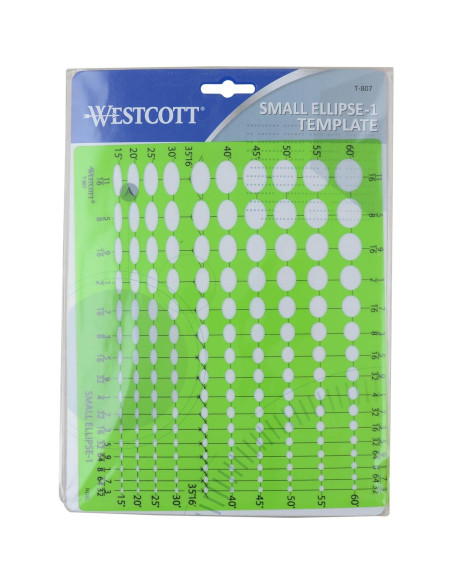 Plantilla de Elipse Pequeña Westcott T-807 - 20.6g Plantilla de Elipse Pequeña Westcott T-807 - 20.6g