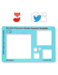 Plantilla Cuadrada de 15 cm MTT PL para Dibujo Fibonacci