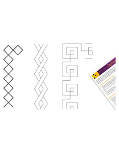 Juego de 3 Plantillas de Acolchado Geométrico - 7.62 cm y 3.81 cm