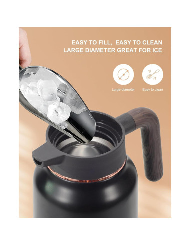 Jarra Térmica 2.1L Tgvasz Negra - Aislada 36h Caliente