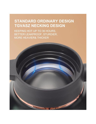 Jarra Térmica 2.1L Tgvasz Negra - Aislada 36h Caliente