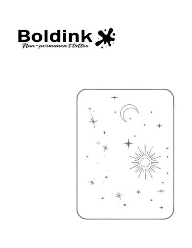Tatuajes Semipermanentes Boldink Sol y Luna 1 - 7-14 Días