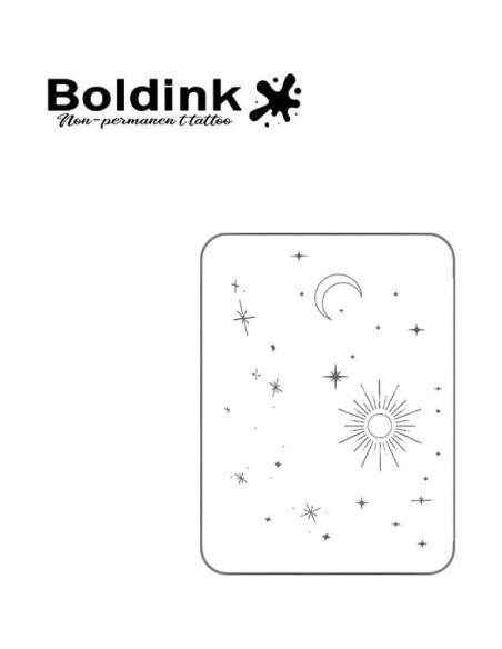 Tatuajes Semipermanentes Boldink Sol y Luna 1 - 7-14 Días