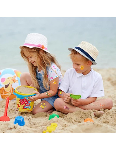 120 Tatuajes Temporales Brillantes TATUWST para Niños - Fiesta de Verano