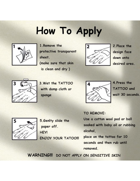 12 Hojas de Tatuajes Temporales de Henna Marrón CHARLENT