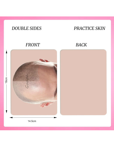 Piel de Práctica de Micropigmentación SMP - 3 Piezas para Hombres