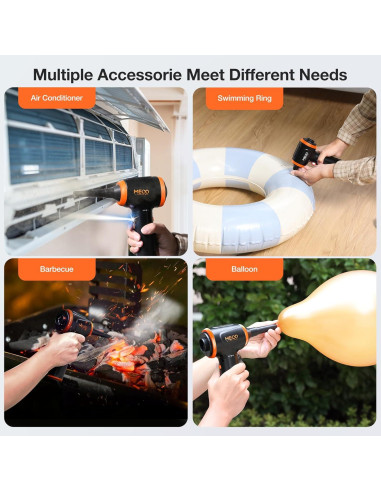 Aspiradora de Mano MECO ELEVERDE 4 en 1 16000PA Naranja