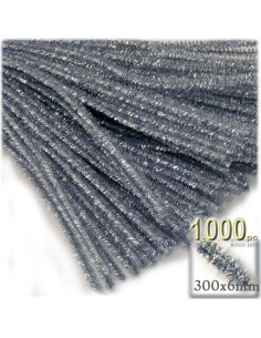 Varillas Chenille Brillantes 1000pzs 30cm Azul Real Los Tallares 2
