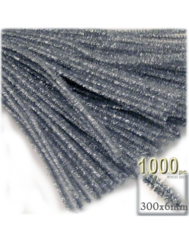 Varillas Chenille Brillantes 1000pzs 30cm Azul Real Los Tallares