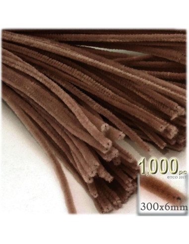 Varillas Chenille Brillantes 1000pzs 30cm Azul Real Los Tallares