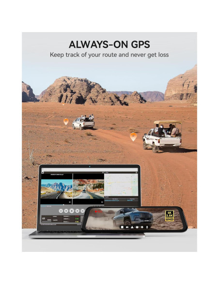 Cámara de Salpicadero Wolfbox G900 + Cable Extensión 10M USB C