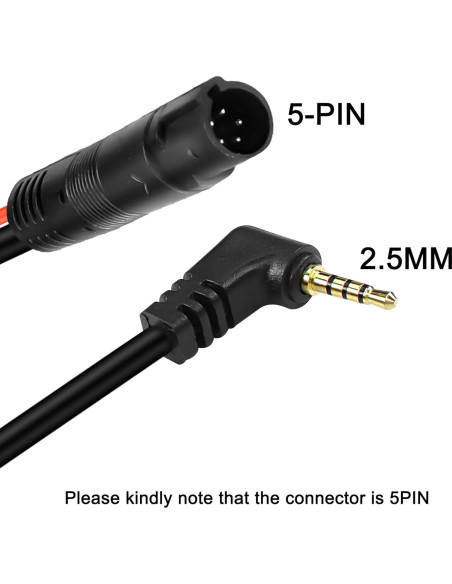 Cable de Cámara Trasera Meiryfa 5 Pines 10M para Dash Cam