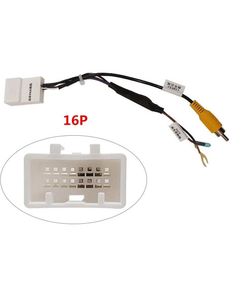 Adaptador de cámara de reversa 16 pines Hyundai Kia