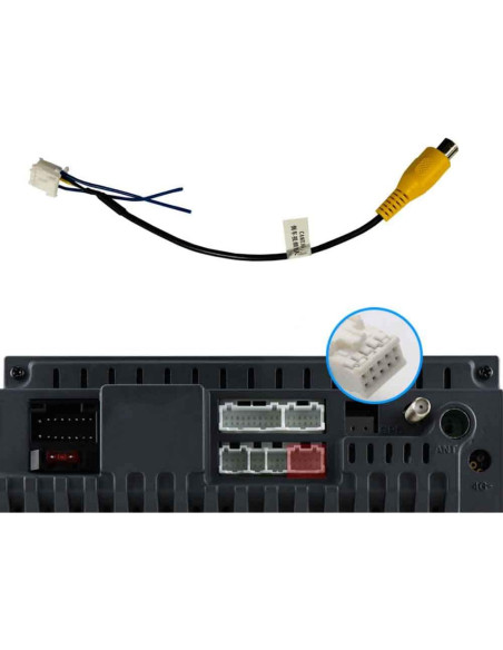 Cable de Cámara de Respaldo Bestycar para Radio Android 16 Pines