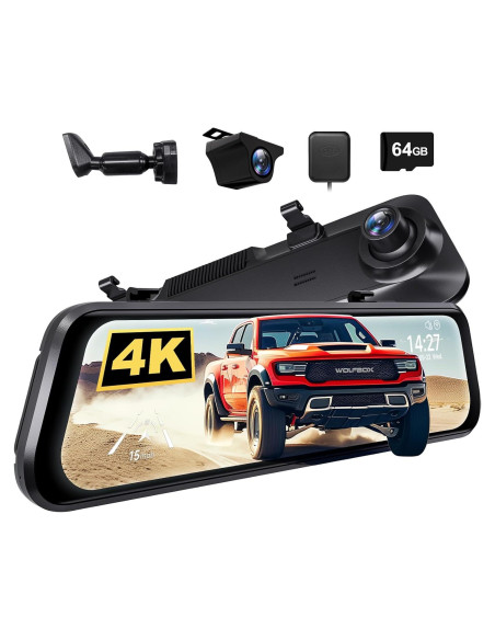 Cámara de Salpicadero WOLFBOX G850 PRO con Soporte OEM