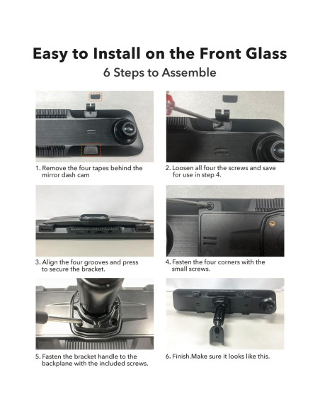 Cámara de Salpicadero WOLFBOX G850 PRO con Soporte OEM