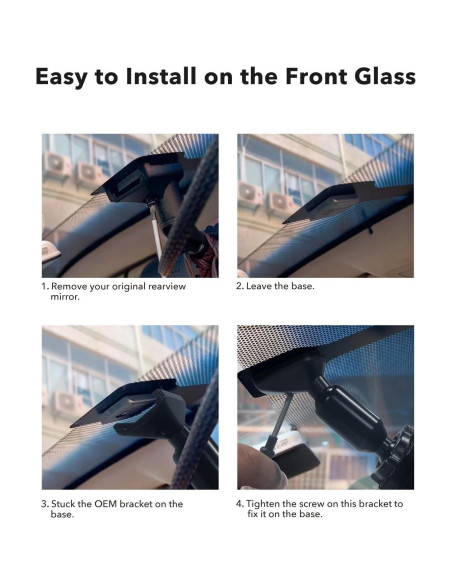 Cámara de Salpicadero WOLFBOX G850 PRO con Soporte OEM