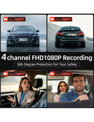 Cámara Dash Espejo Retrovisor Zunfly 1080P 12" WiFi GPS