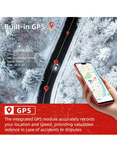 Cámara Dash Espejo Retrovisor Zunfly 1080P 12" WiFi GPS