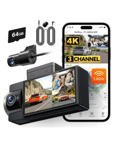 Cámara de Salpicadero WOLFBOX i17 + Cable de Reemplazo 10m