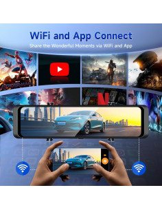 Cámara de tablero Hodozzy 4K con pantalla táctil 11.26" 2