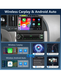 Estéreo de Coche Rimoody 1 Din 7" Bluetooth Carplay Android Auto 2