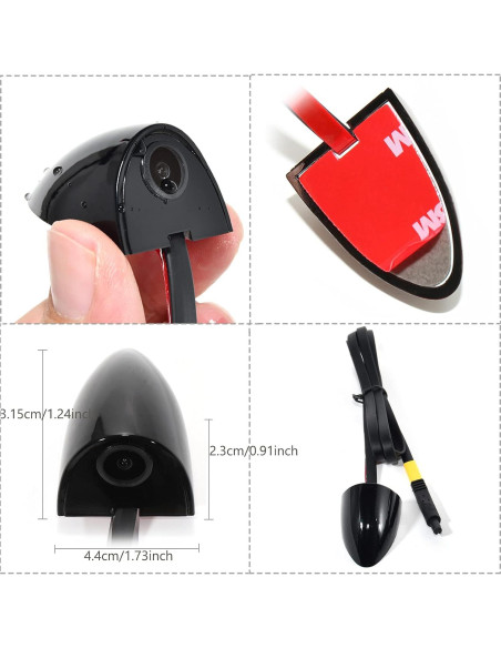 Cámara Lateral EWAY para Auto - Paquete de 2, IP68, 120