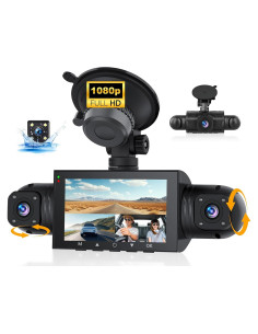 Cámara Dash 4 Canales AMprime 1080P con Visión Nocturna