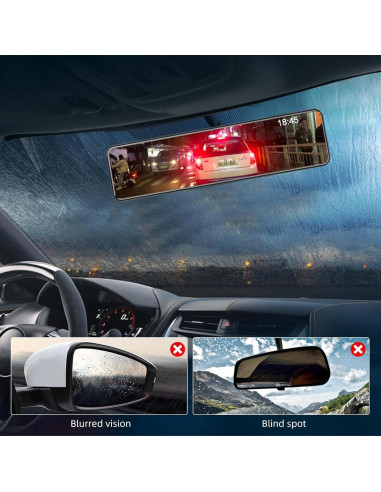 Cámara de Espejo Retrovisor 4K LNBEI con GPS y Wi-Fi