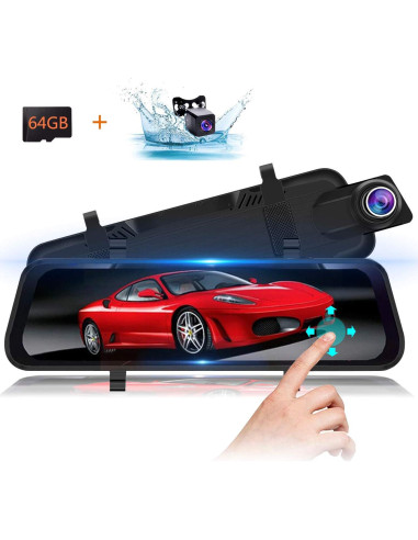 Cámara de Espejo Retrovisor 4K LNBEI con GPS y Wi-Fi