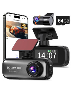 Cámara Dash Doble 4K/1080P VIKEWE con Tarjeta 64GB