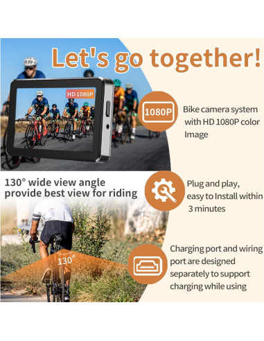 Cámara de Bicicleta WANFUY W12 HD 1080P con Visión Nocturna