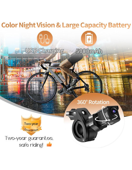 Cámara de Bicicleta WANFUY W12 HD 1080P con Visión Nocturna Cámara de Bicicleta WANFUY W12 HD 1080P con Visión Nocturna