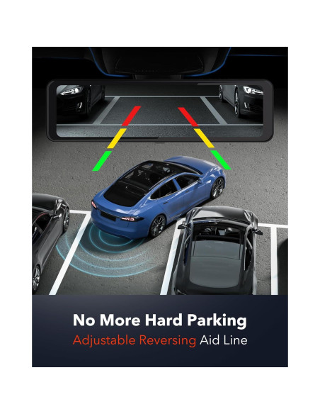 Cámara de Espejo Retrovisor REDTIGER T700 4K 11" GPS Dual