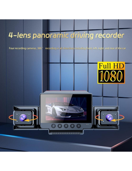 Cámara de Tablero Delantera y Trasera 1080P Yue Lin 360