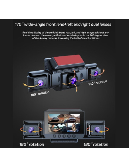 Cámara de Tablero Delantera y Trasera 1080P Yue Lin 360