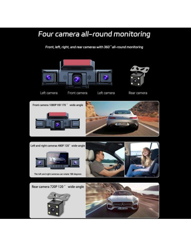 Cámara de Tablero Delantera y Trasera 1080P Yue Lin 360