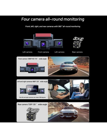 Cámara de Tablero Delantera y Trasera 1080P Yue Lin 360