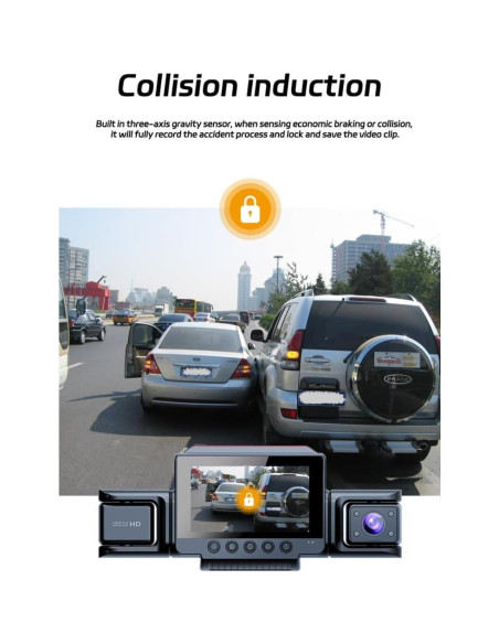 Cámara de Tablero Delantera y Trasera 1080P Yue Lin 360