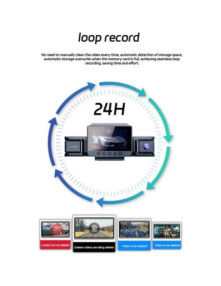 Cámara de Tablero Delantera y Trasera 1080P Yue Lin 360
