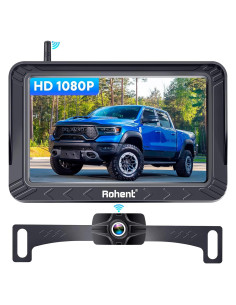 Cámara de Respaldo Inalámbrica HD 1080P Rohent 5" para Camiones